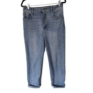 BCBgeneration Light Wash Cropped Cuffed Stretch High-Rise Jeans size 30